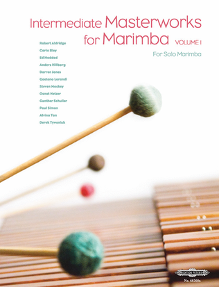 Book cover for Intermediate Masterworks for Marimba
