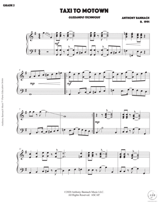"Taxi to Motown" Glissando Technique Piece for Grade 2 Piano