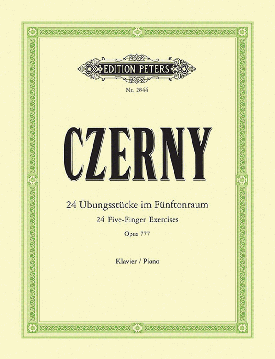 24 Five-Finger Exercises Op. 777 for Piano Piano Method scores gallery preview page 1