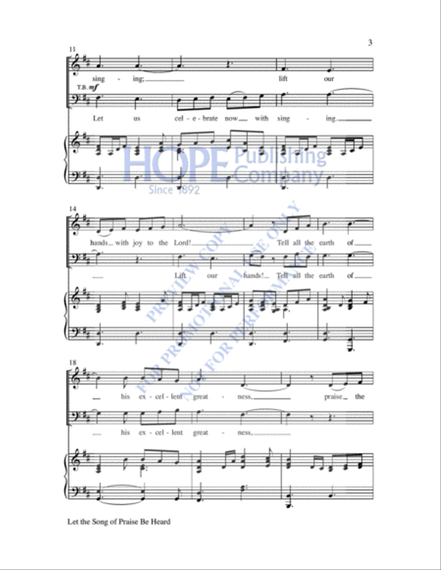 Let the Song of Praise Be Heard Choir scores gallery preview page 4