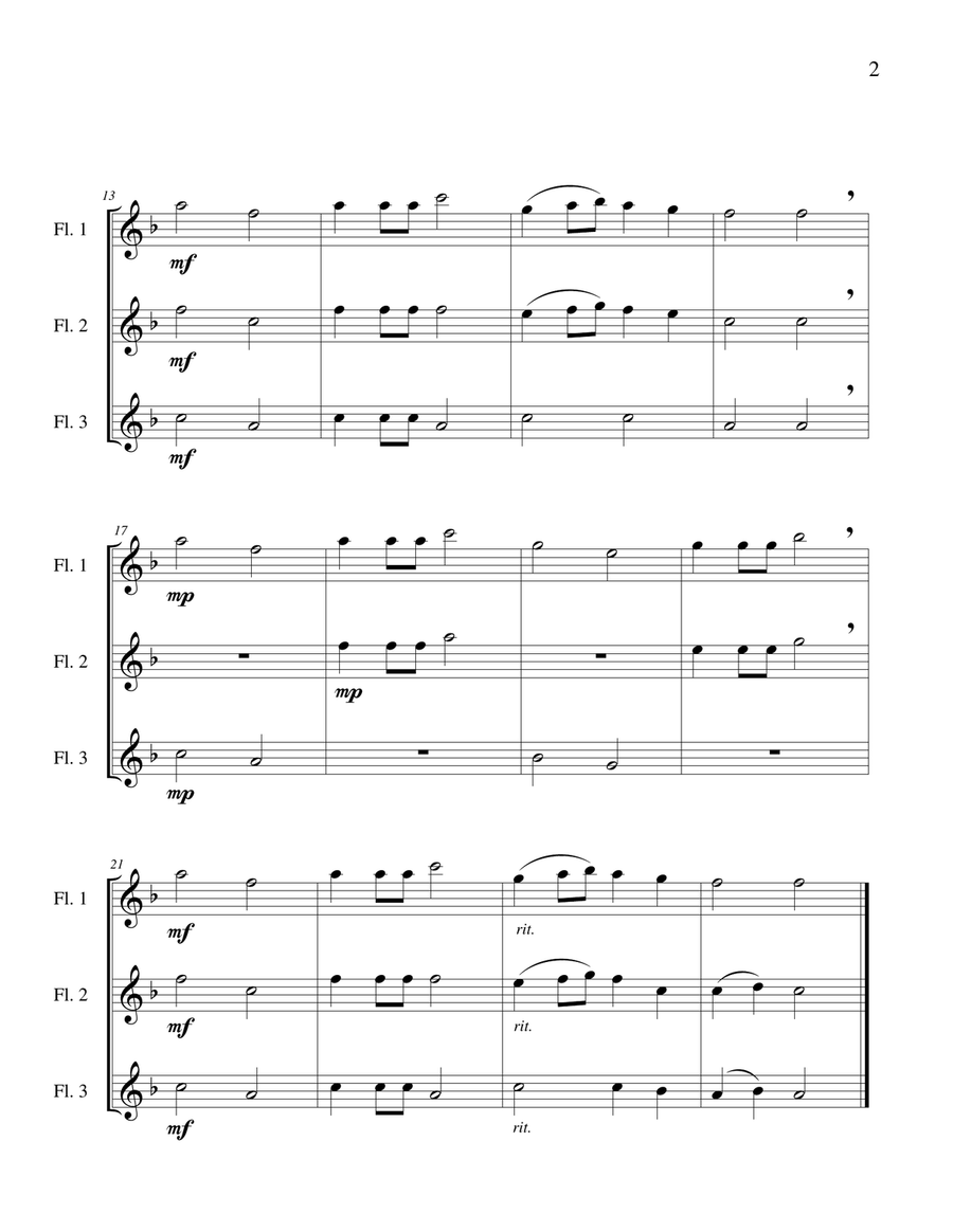 Skip to My Lou - Flute Trio Flute Trio scores gallery preview page 4