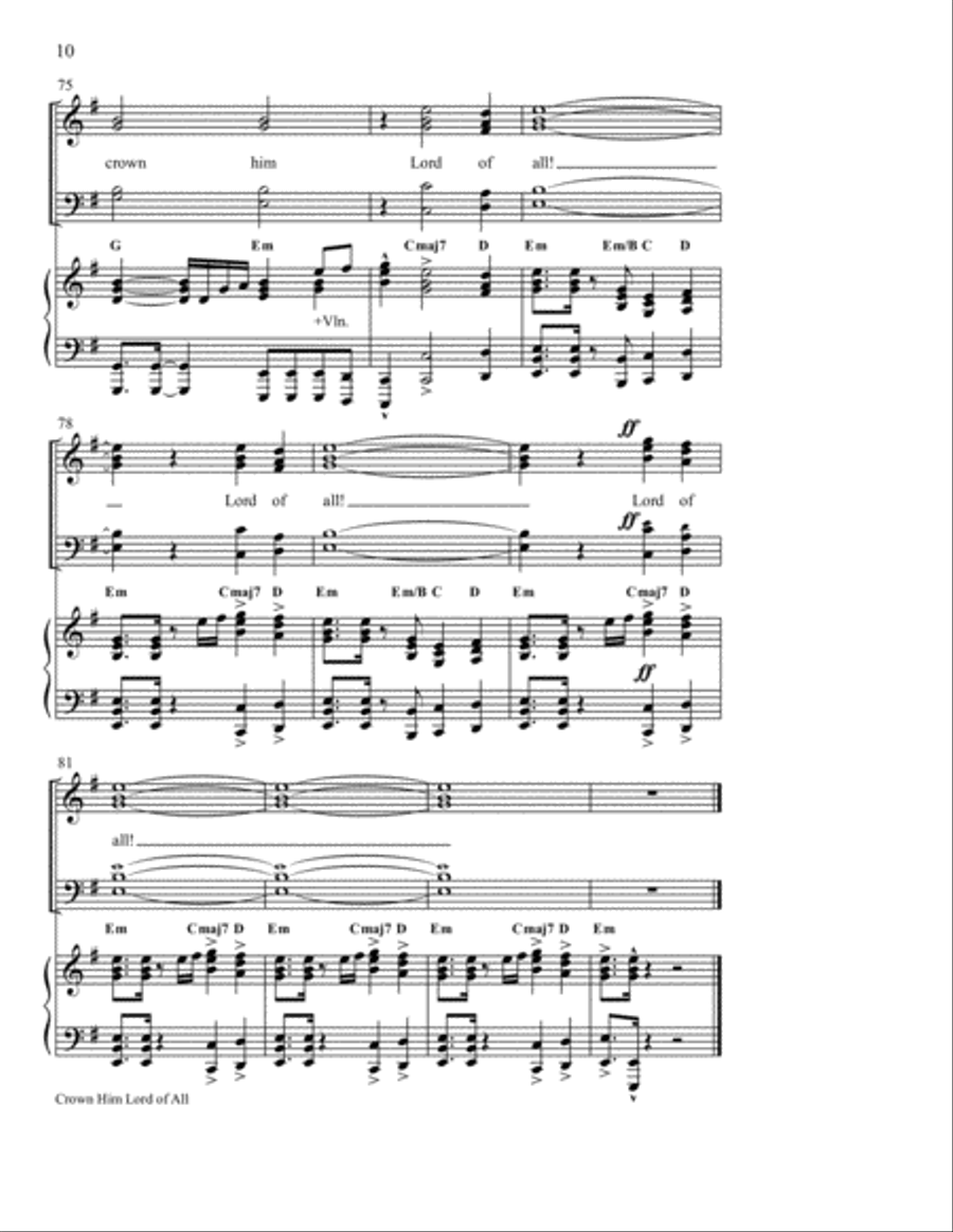 Crown Him Lord of All! 4-Part scores gallery preview page 10