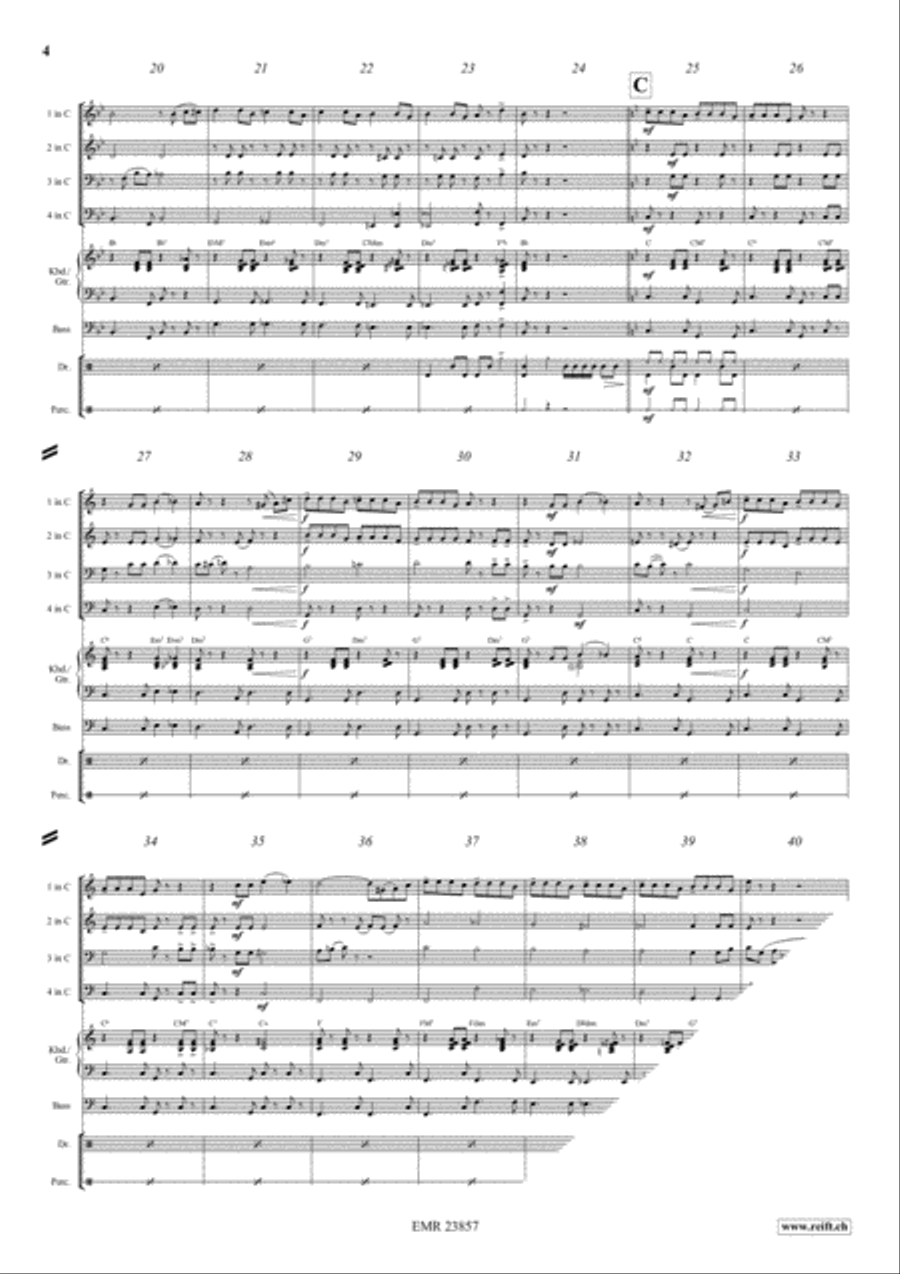 Cha Cha - Cuba Libre Brass Ensemble scores gallery preview page 4