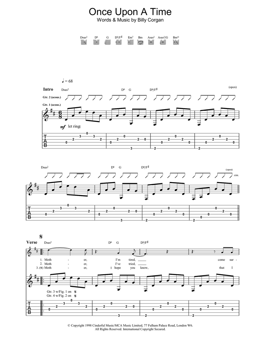 Once Upon A Time Acoustic Guitar scores gallery preview page 1