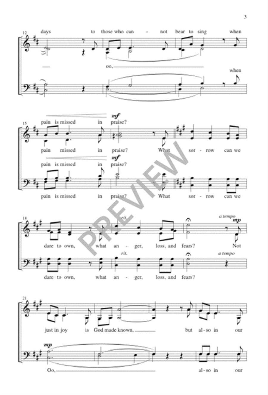 What Comfort Can Our Worship Bring 4-Part scores gallery preview page 3