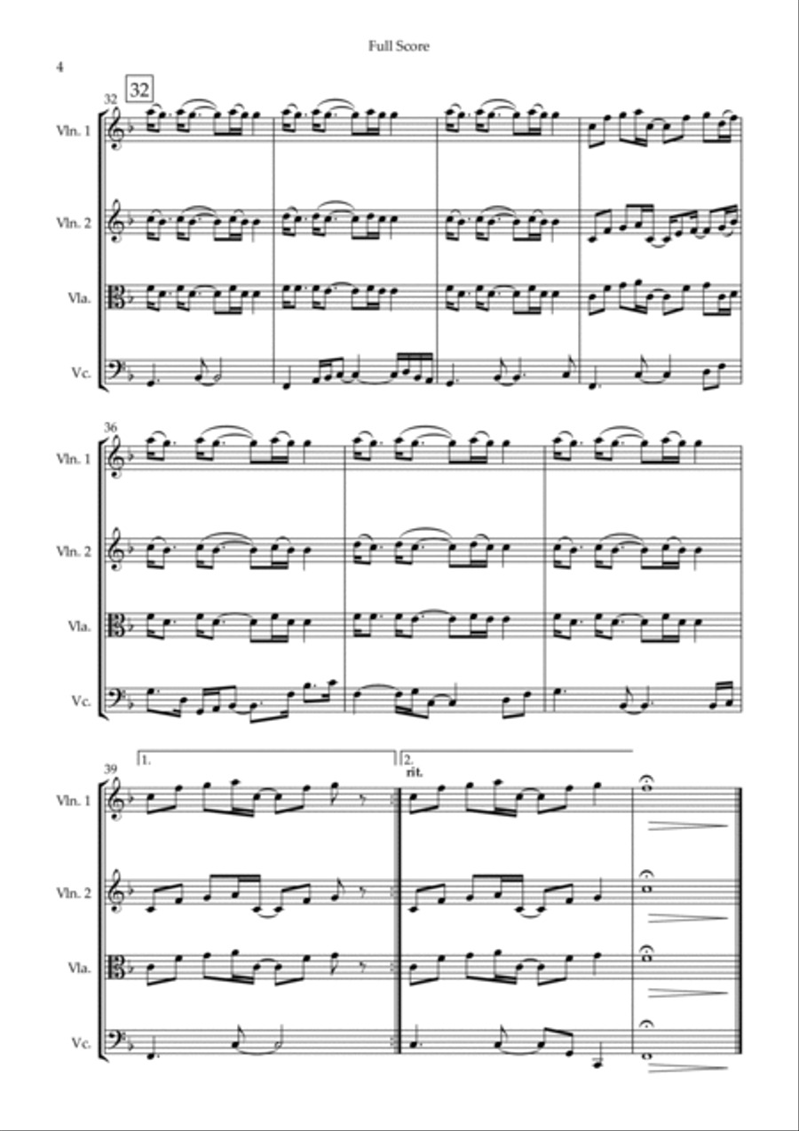 Paradise String Quartet scores gallery preview page 4