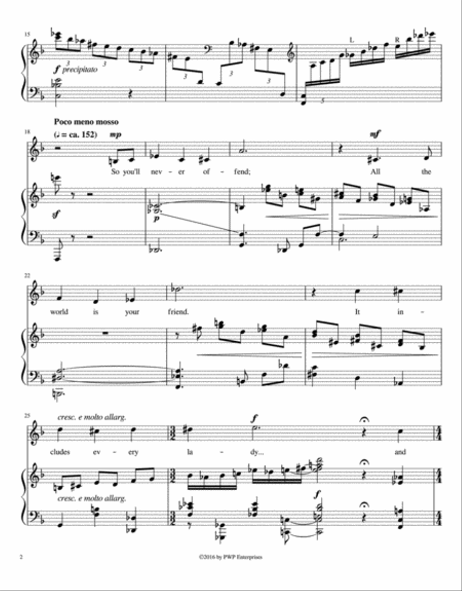 SEVEN LIMERICK SONGS: Complete Cycle for Medium High Voice and Piano High Voice scores gallery preview page 2