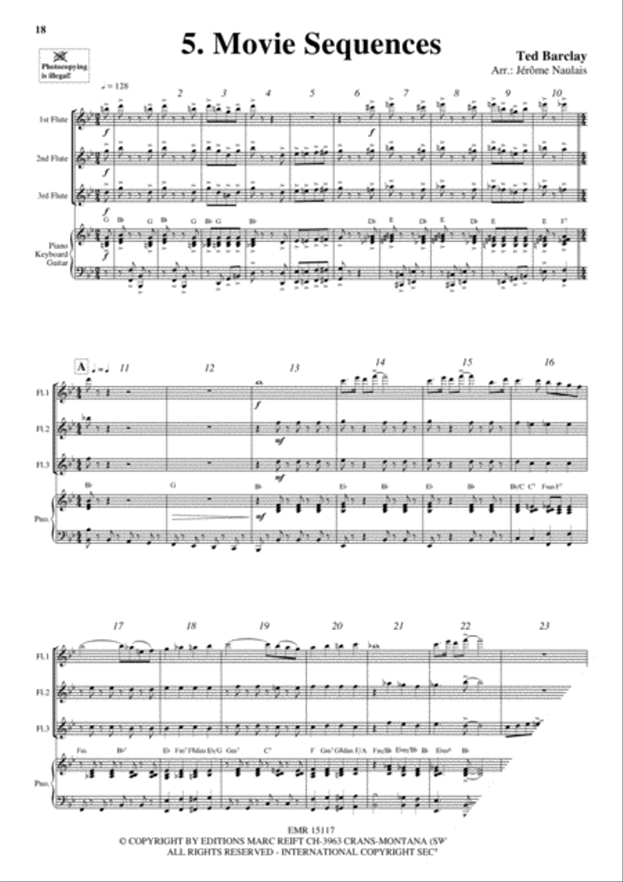 3 Flutes & Piano Vol. 10 Flute scores gallery preview page 7