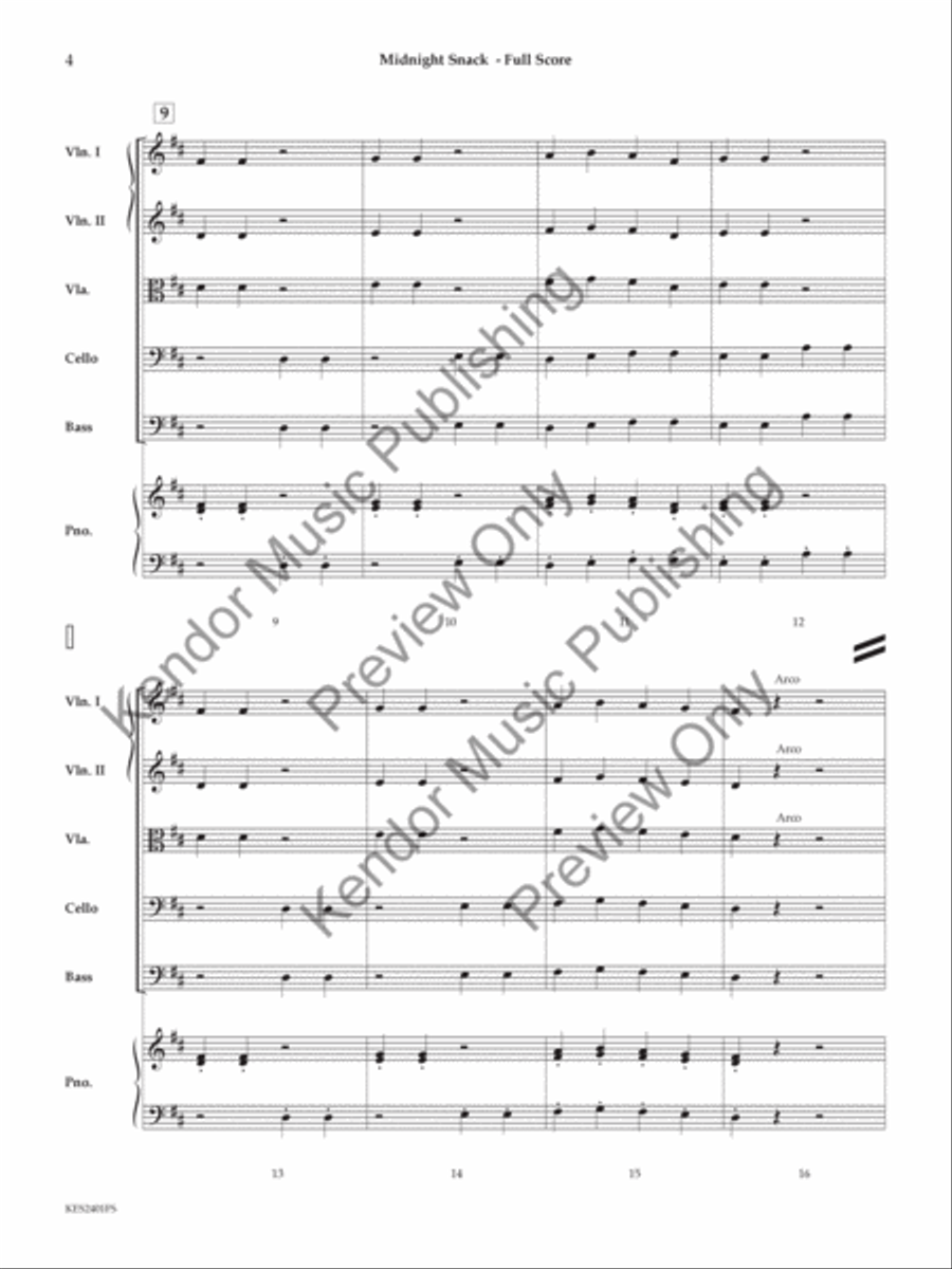 Midnight Snack String Orchestra scores gallery preview page 5