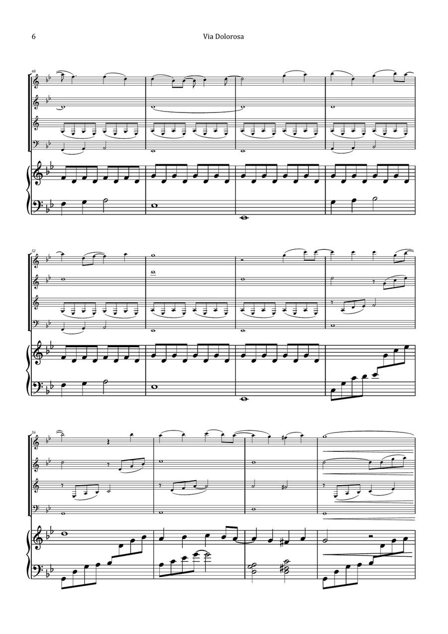 Via Dolorosa Woodwind Quartet scores gallery preview page 6