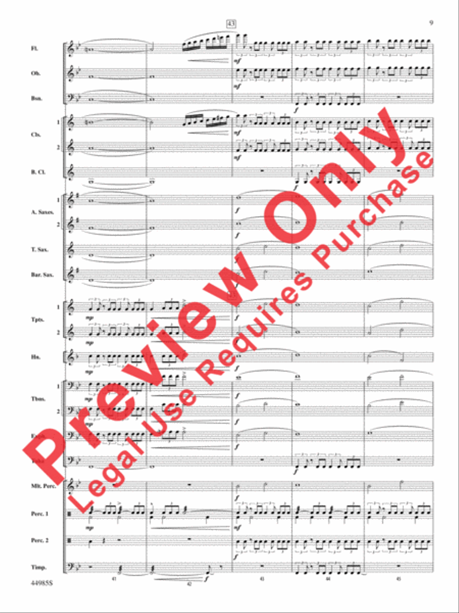 Pursuit of the Centaur Concert Band scores gallery preview page 10