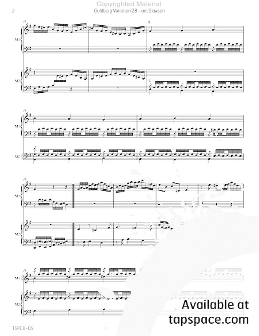 Goldberg Variation 28 Marimba scores gallery preview page 5