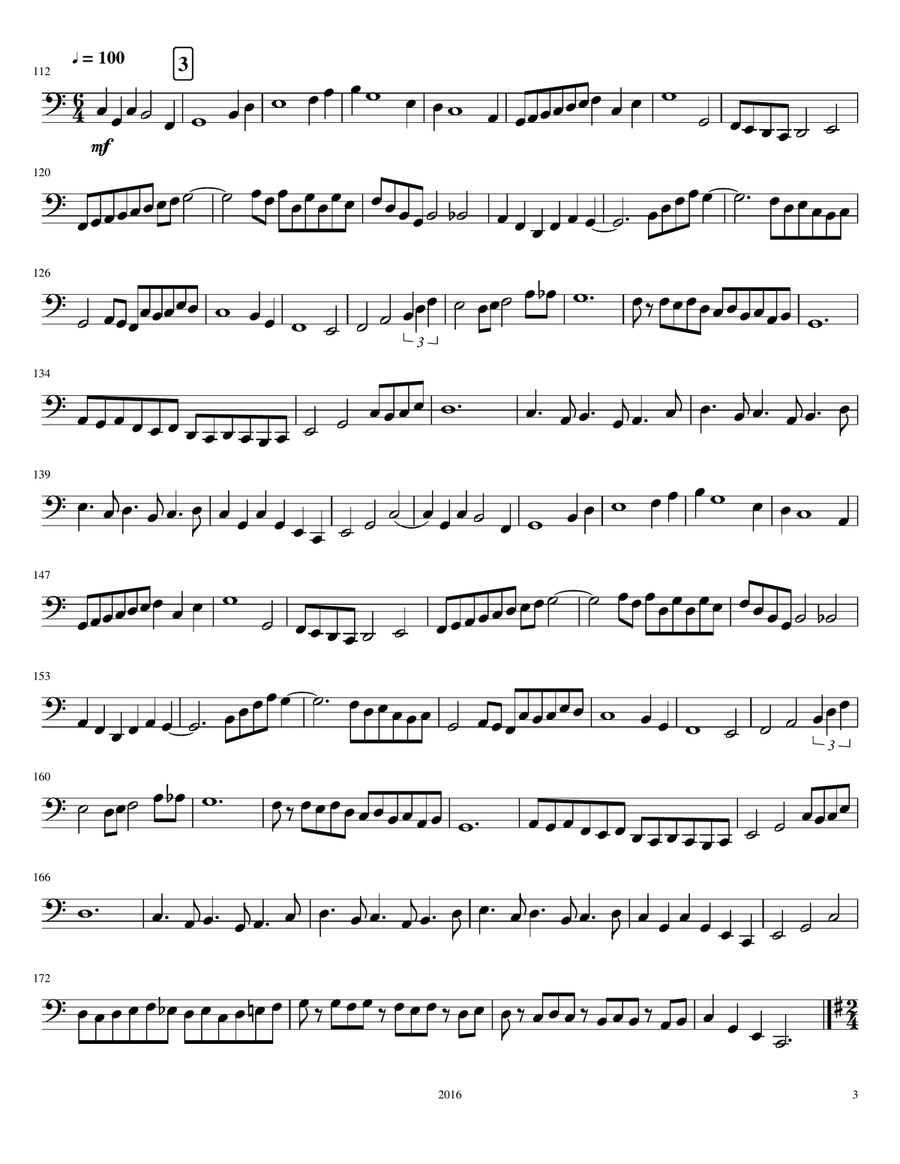 Bass Trombone Exercises Bass Trombone scores gallery preview page 3