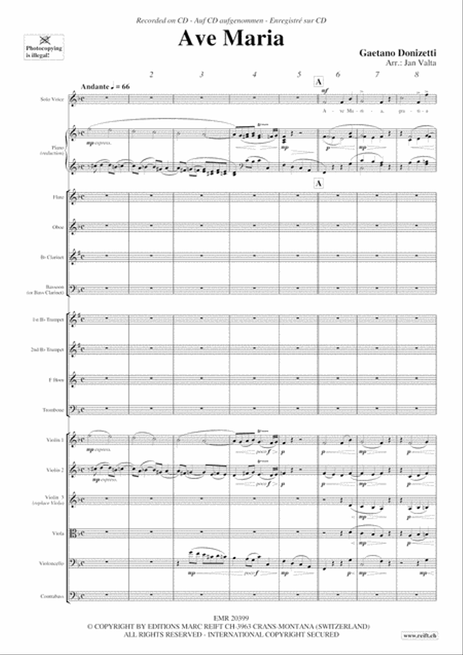 Ave Maria Ave Maria Orchestra scores gallery preview page 4