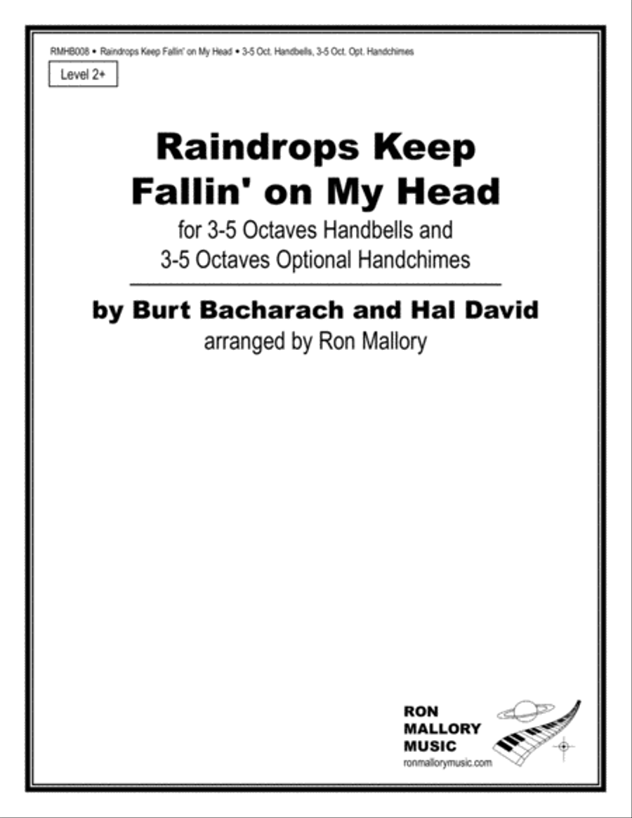 Raindrops Keep Fallin' On My Head Handbell Choir scores gallery preview page 1