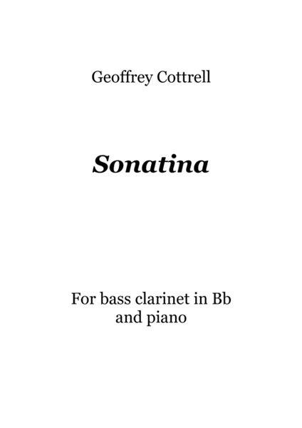 Sonatina for Bass Clarinet and Piano image number null