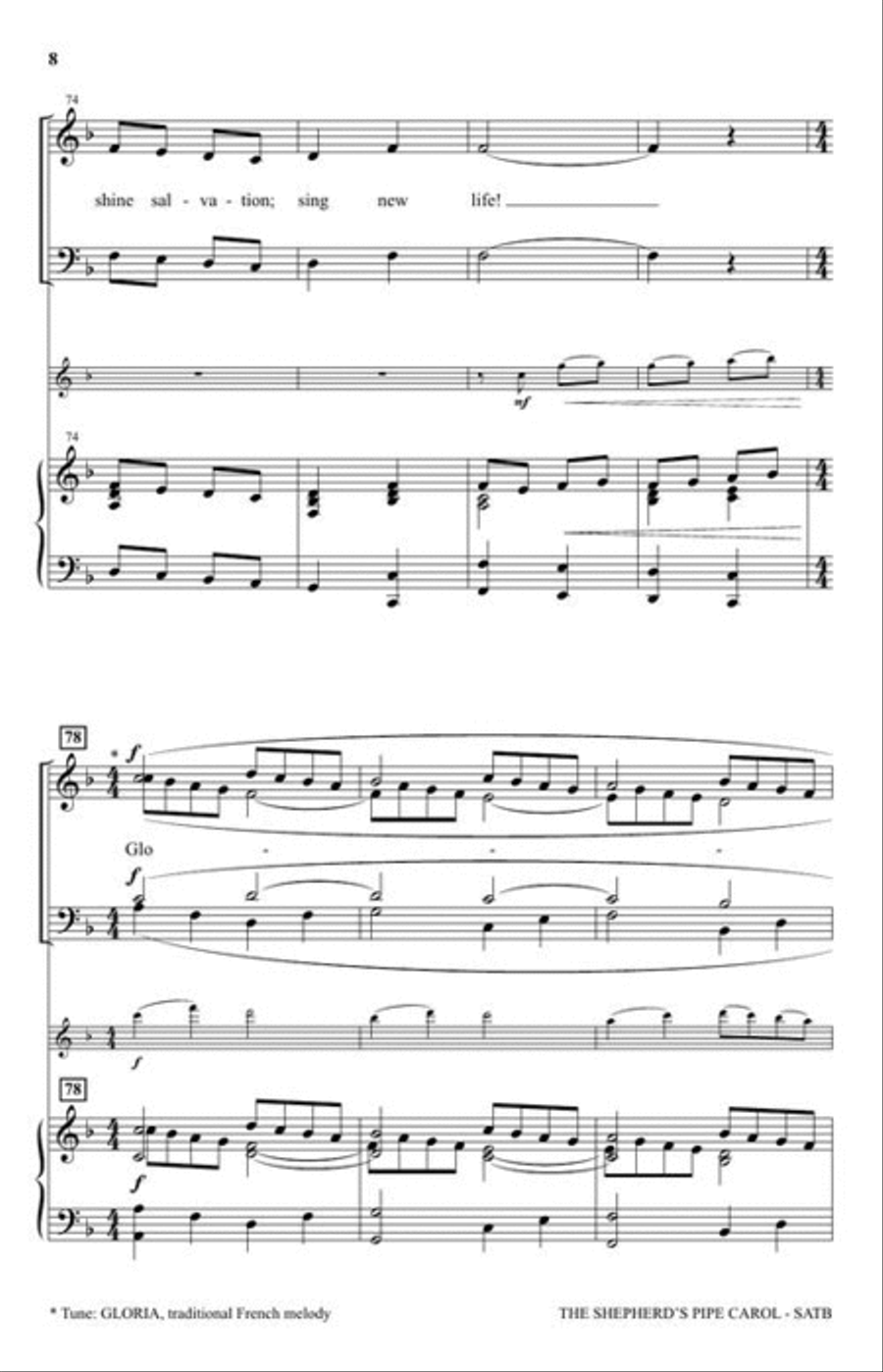 The Shepherd's Pipe Carol 4-Part scores gallery preview page 6