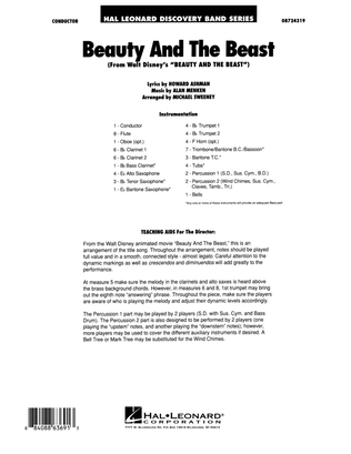Book cover for Beauty And The Beast (arr. Michael Sweeney) - Full Score
