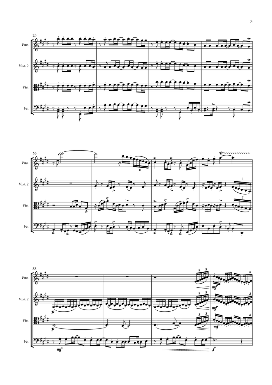 Anti-Hero String Quartet scores gallery preview page 3
