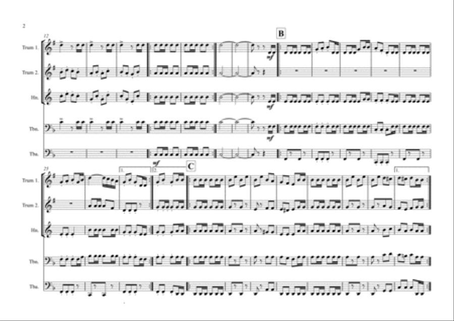 Classical Medley Brass Ensemble scores gallery preview page 3