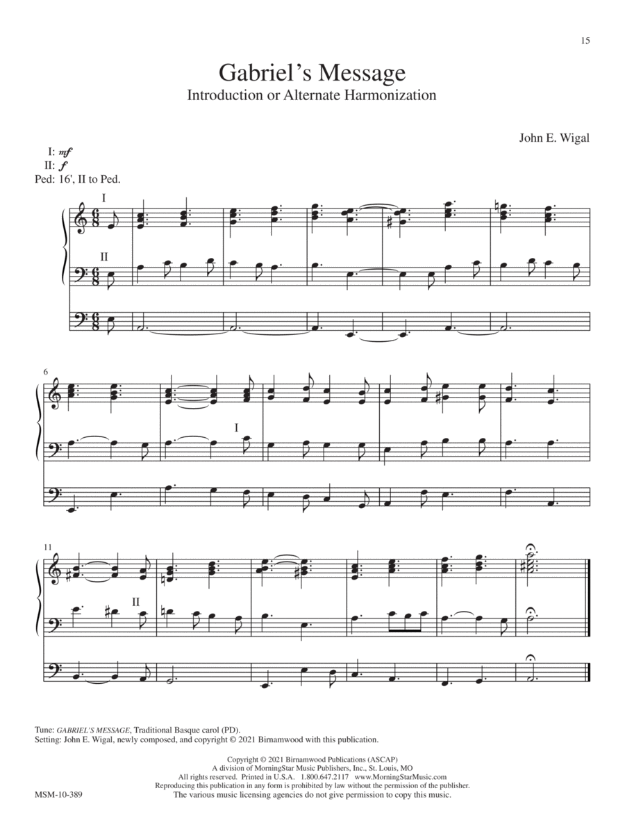 Gabriel’s Message Gabriel’s Message Choir scores gallery preview page 1