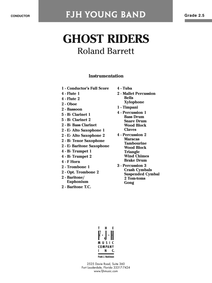 Ghost Riders: Score Concert Band scores gallery preview page 1
