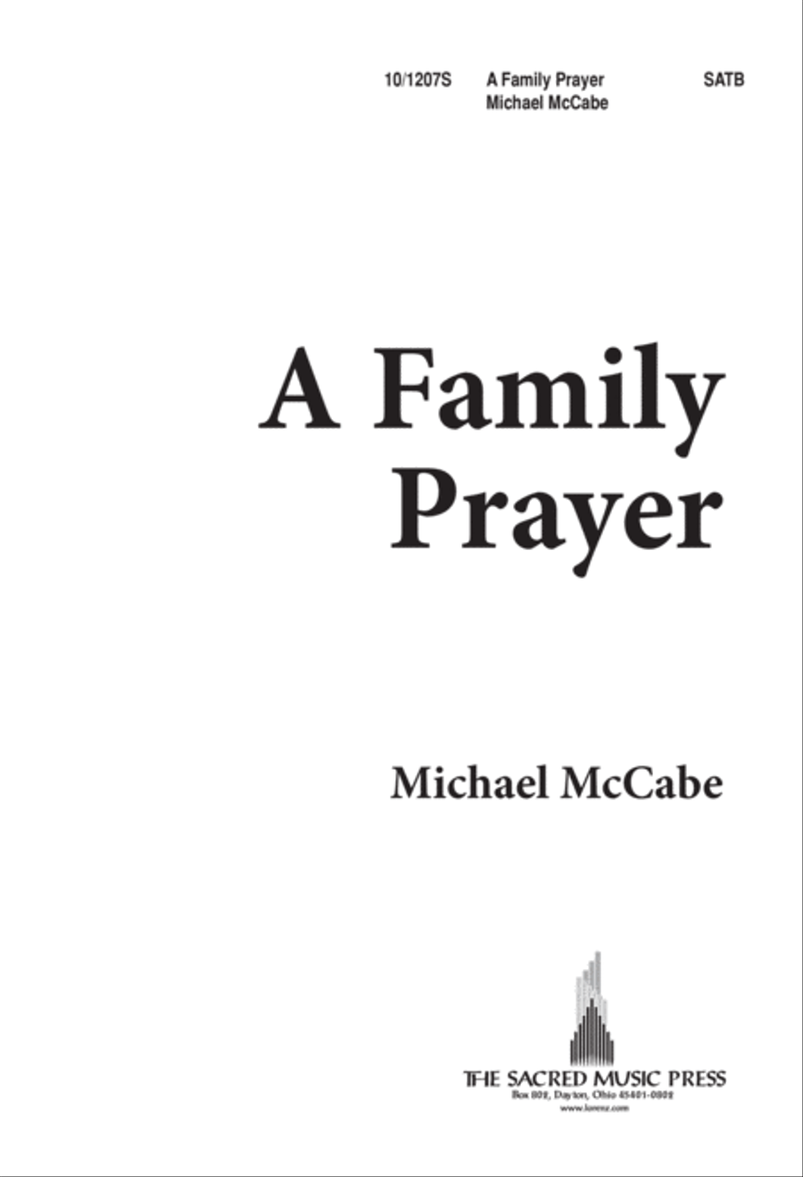 A Family Prayer 4-Part scores gallery preview page 1