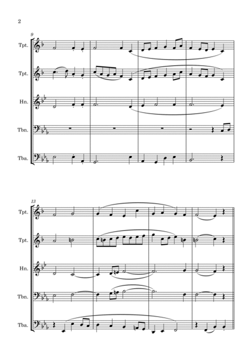 Wedding March, Op. 77, No. 2 (for Brass Quintet) image number null