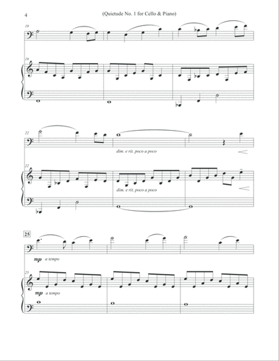 Quietude No. 1 - Cello & Piano Piano scores gallery preview page 4