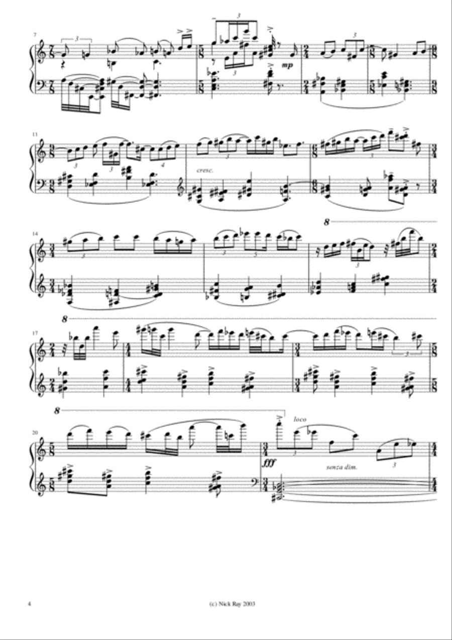 Two Localities (2003) for piano Piano Solo scores gallery preview page 6
