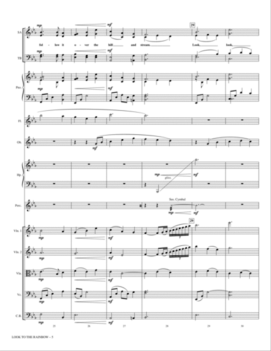 Look To The Rainbow (from Finian's Rainbow) - Full Score Choir scores gallery preview page 5