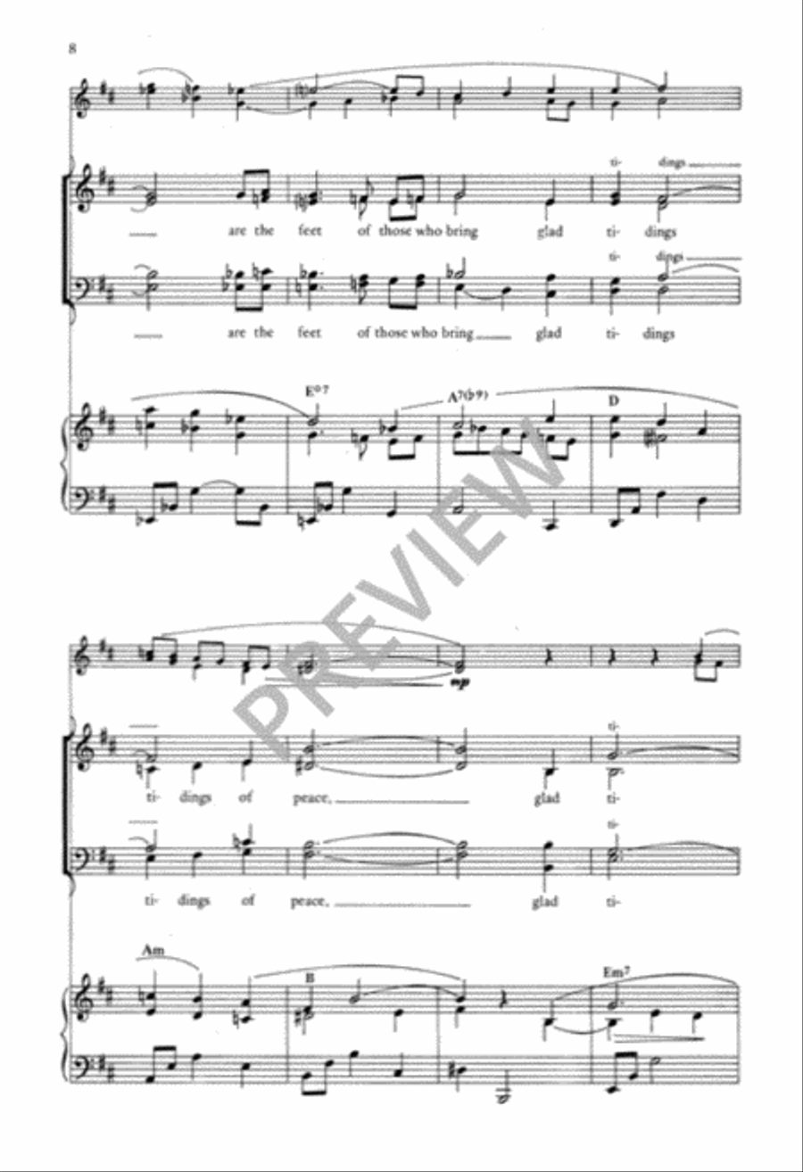 How Beautiful Upon the Mountains 4-Part scores gallery preview page 9