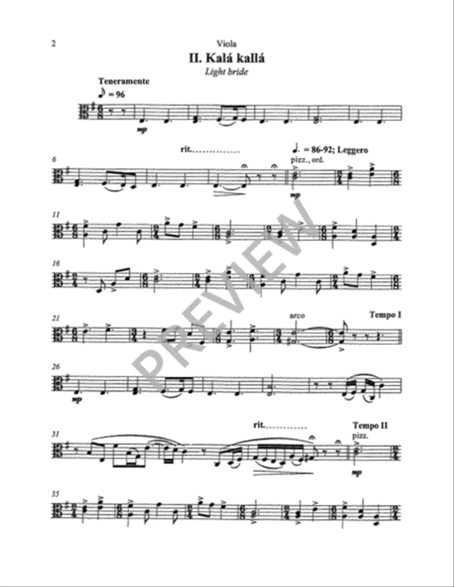Five Hebrew Love Songs (String Parts) Choir scores gallery preview page 14