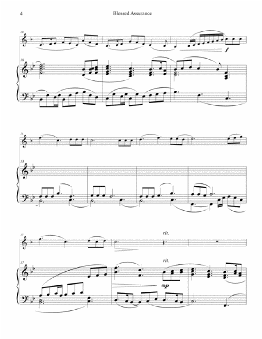 Blessed Assurance Horn scores gallery preview page 4