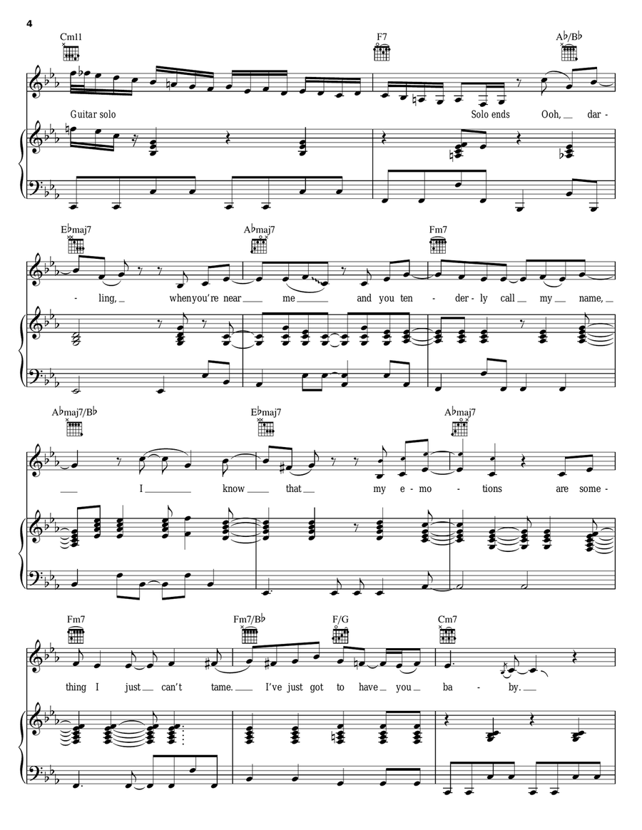 I Feel The Earth Move Piano, Vocal, Guitar scores gallery preview page 4