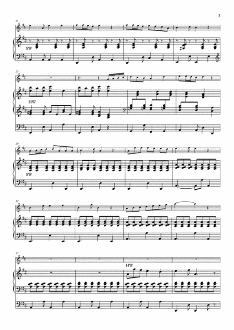 Danse niçoise for trumpet & organ, timp./perc. ad lib Small Ensemble scores gallery preview page 3