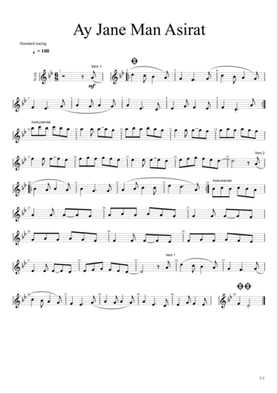 Ahmad Zahir : Sheet Note Music (Vol 2) Legend of Afghanistan Music نوتهای موسیقی هنر Piano, Vocal, Guitar scores gallery preview page 5