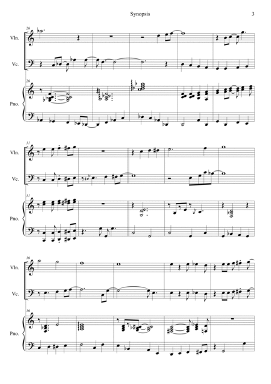 Synopsis Piano Trio scores gallery preview page 3