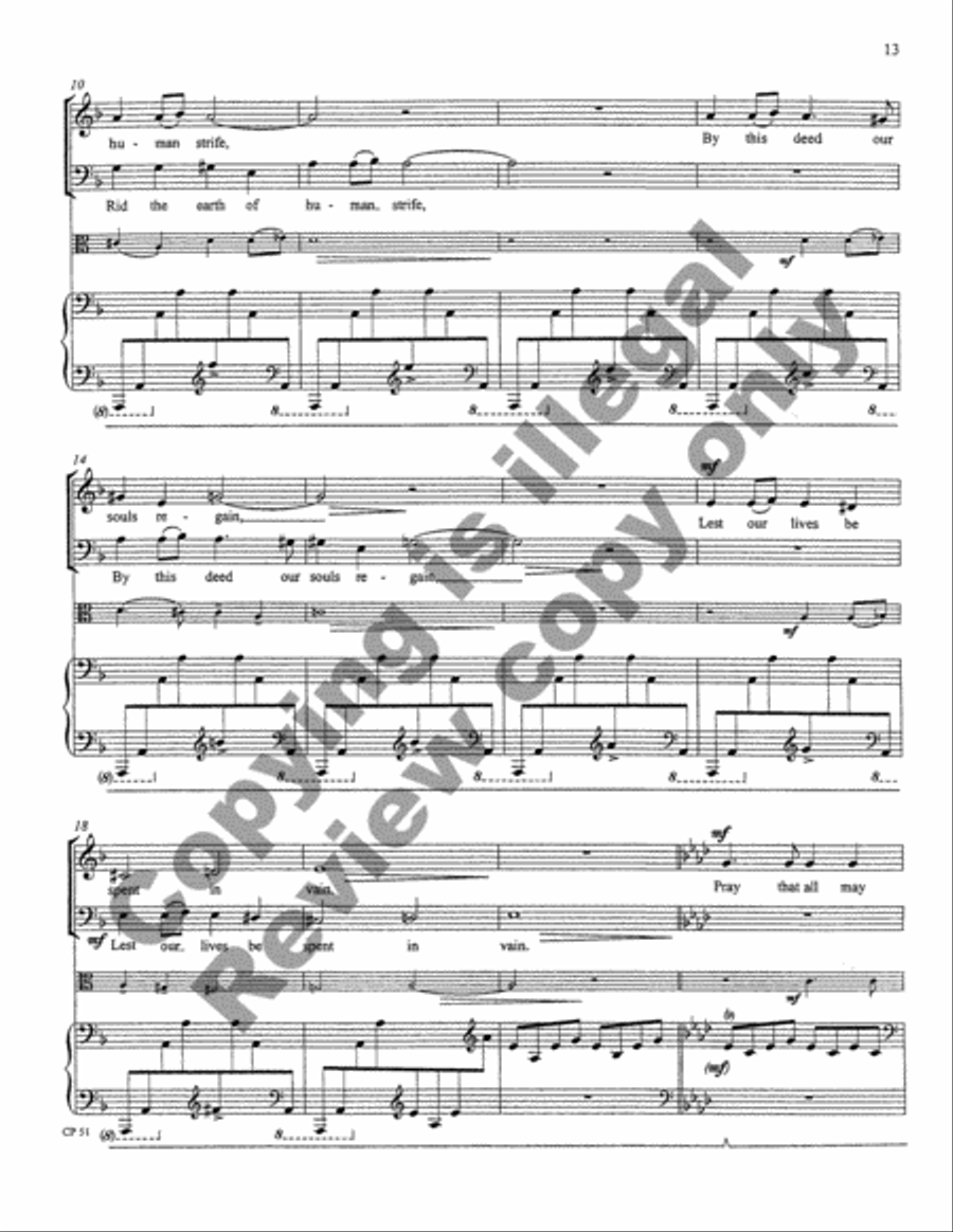 A Song, A Prayer, A Voyage 4-Part scores gallery preview page 13