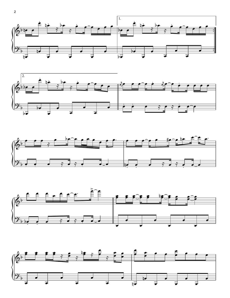 Megalovania (from Undertale) Piano Solo scores gallery preview page 2