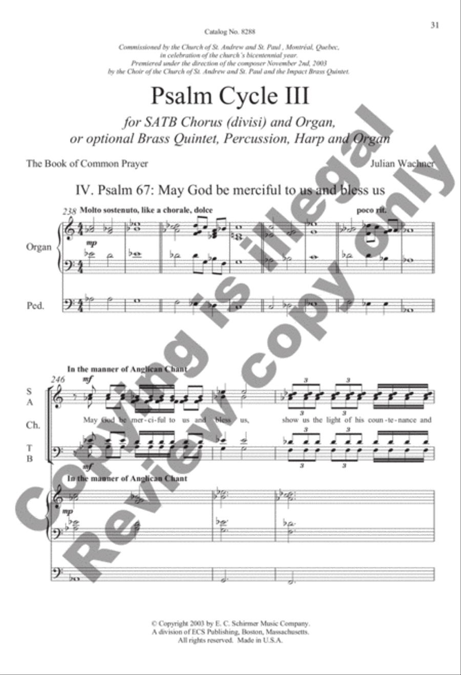 Selected Sacred Choral Works of Julian Wachner, Volume 1 4-Part scores gallery preview page 35