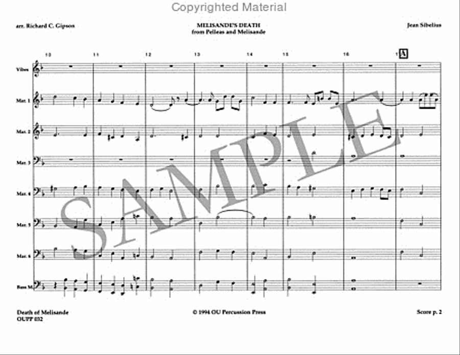 Melisande's Death Percussion Ensemble scores gallery preview page 3