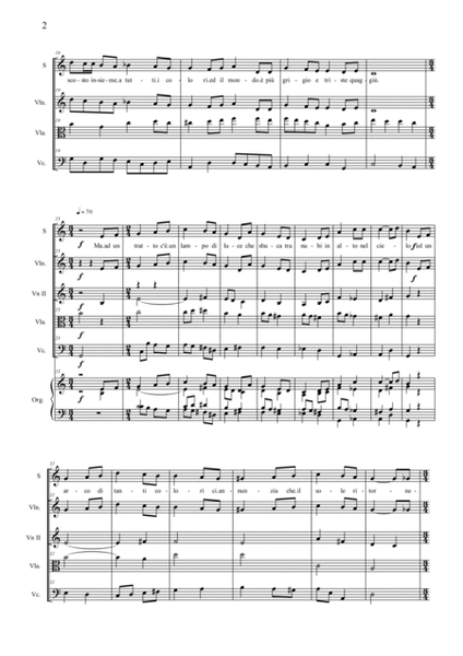 LA BELLEZZA (The beauty) For Soprano,Choir SATB (ad lib.),String quartet. Organ - Score Only image number null