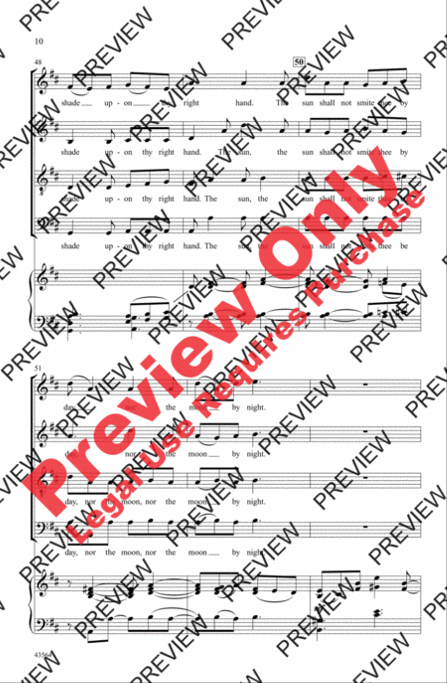Psalm 121 4-Part scores gallery preview page 10