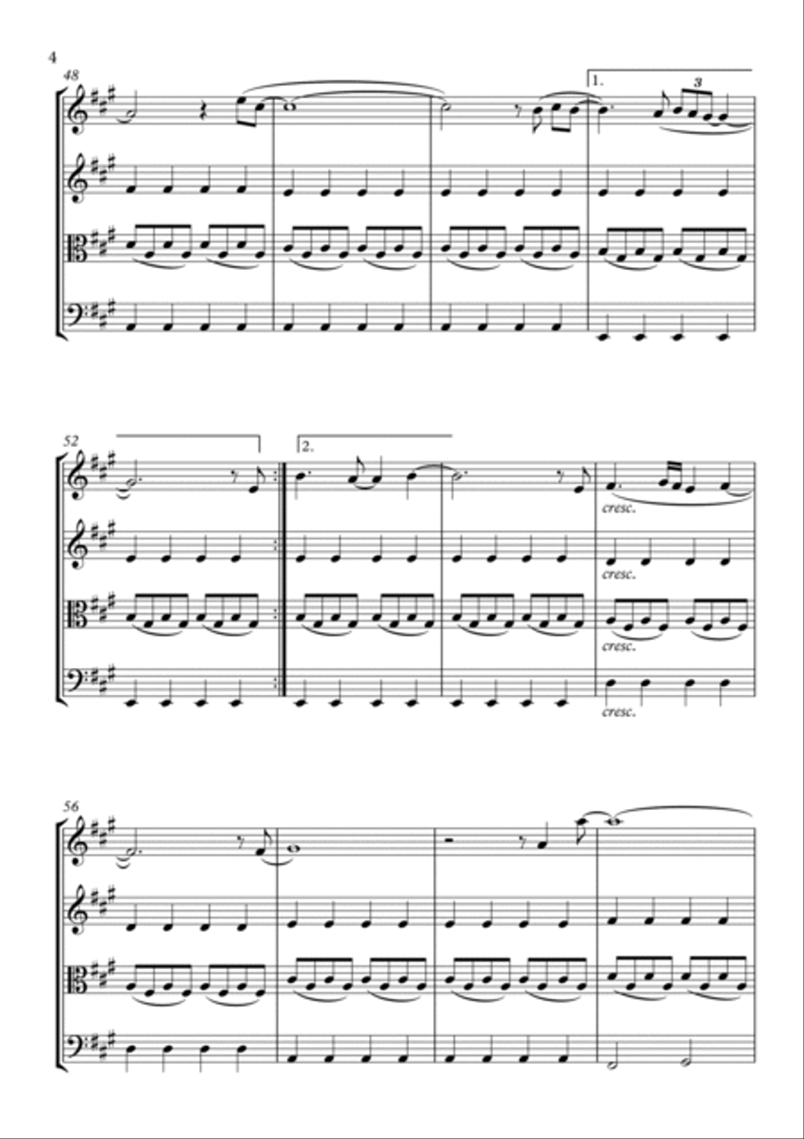 To Build A Home String Quartet scores gallery preview page 4