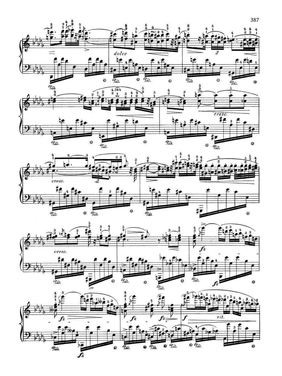 Nocturne in D-flat Major, Op. 27, No. 2 Piano Solo scores gallery preview page 3