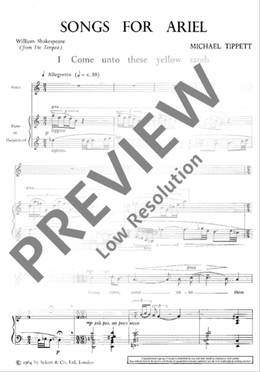 Songs for Ariel Medium Voice scores gallery preview page 6