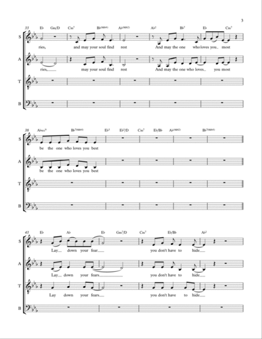 Lay Down Your Burdens 4-Part scores gallery preview page 3