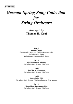 German Spring Song Collection - 5 Concert Pieces - String Orchestra