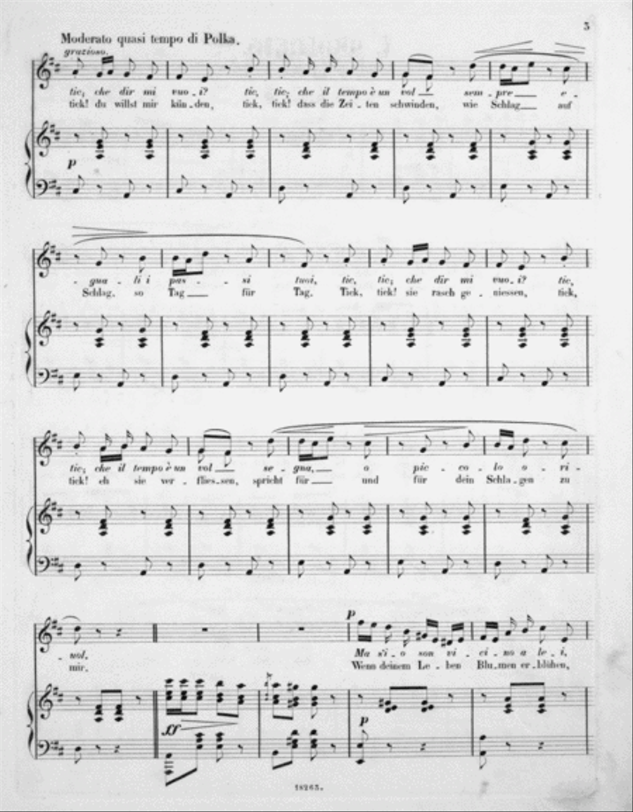 L'Orologio (Die Uhr) Voice scores gallery preview page 3